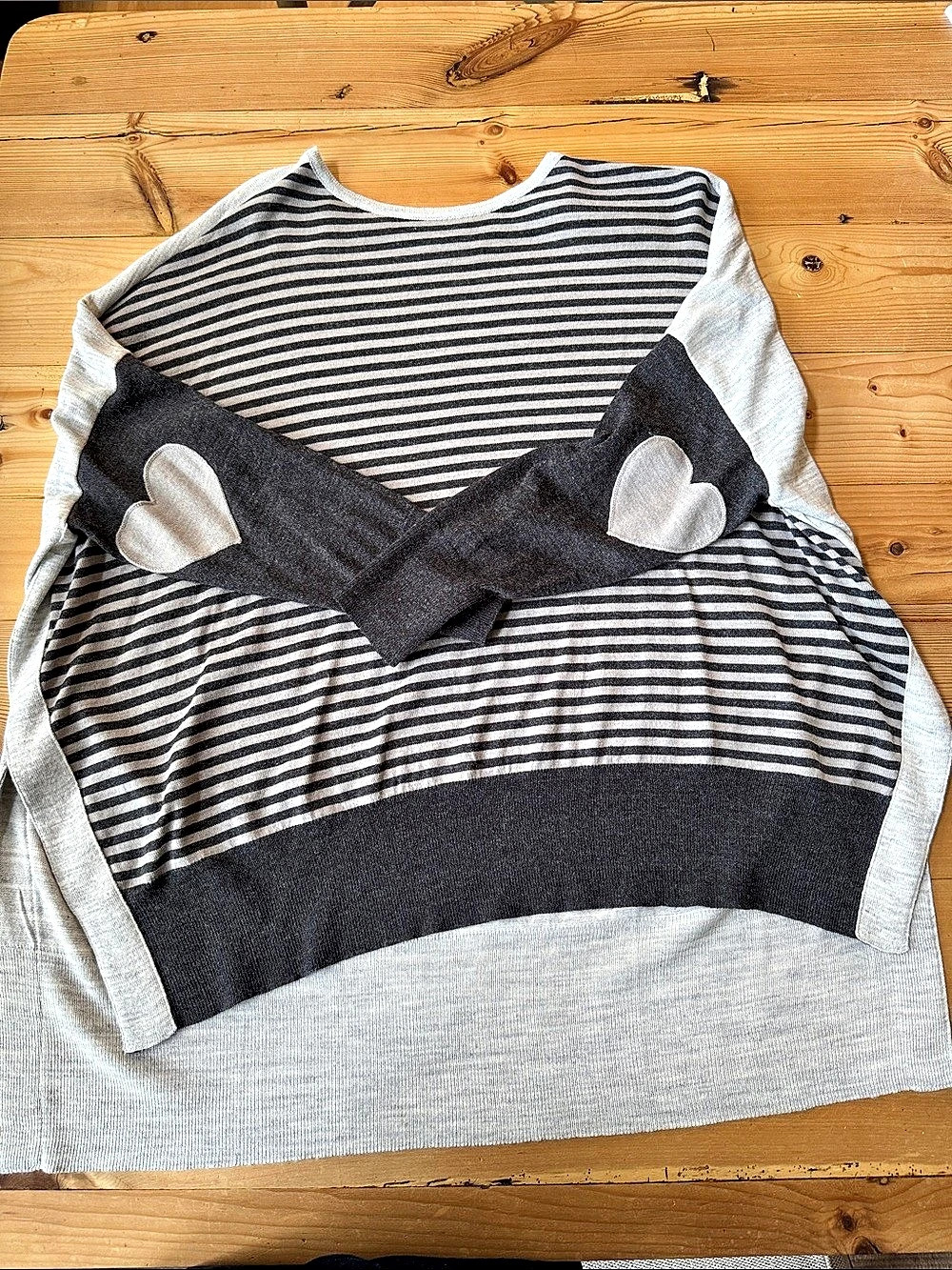 MERSEA Catalina Sweater Striped Gray & Black Tunic
